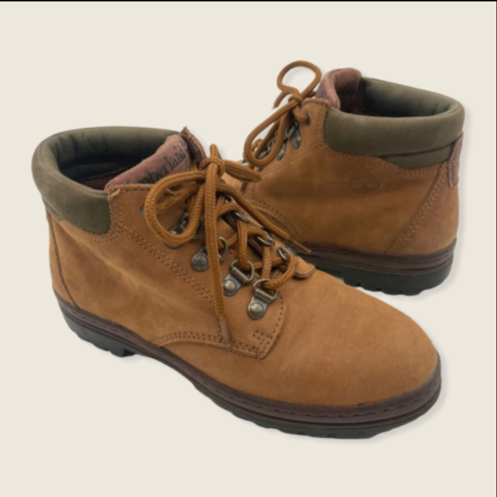 Timberland 69356 Size 9 Brown Nubuck Leather Ankle hiking boots work booties